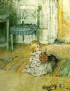 Carl Larsson pontus-pontus pa golvet Spain oil painting artist